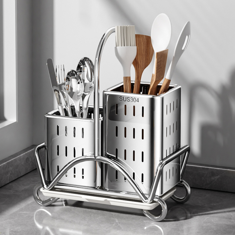 Kitchen Gadgets And Utensils - Organizer na sztućce kuchenne, nierdzewny pojemnik