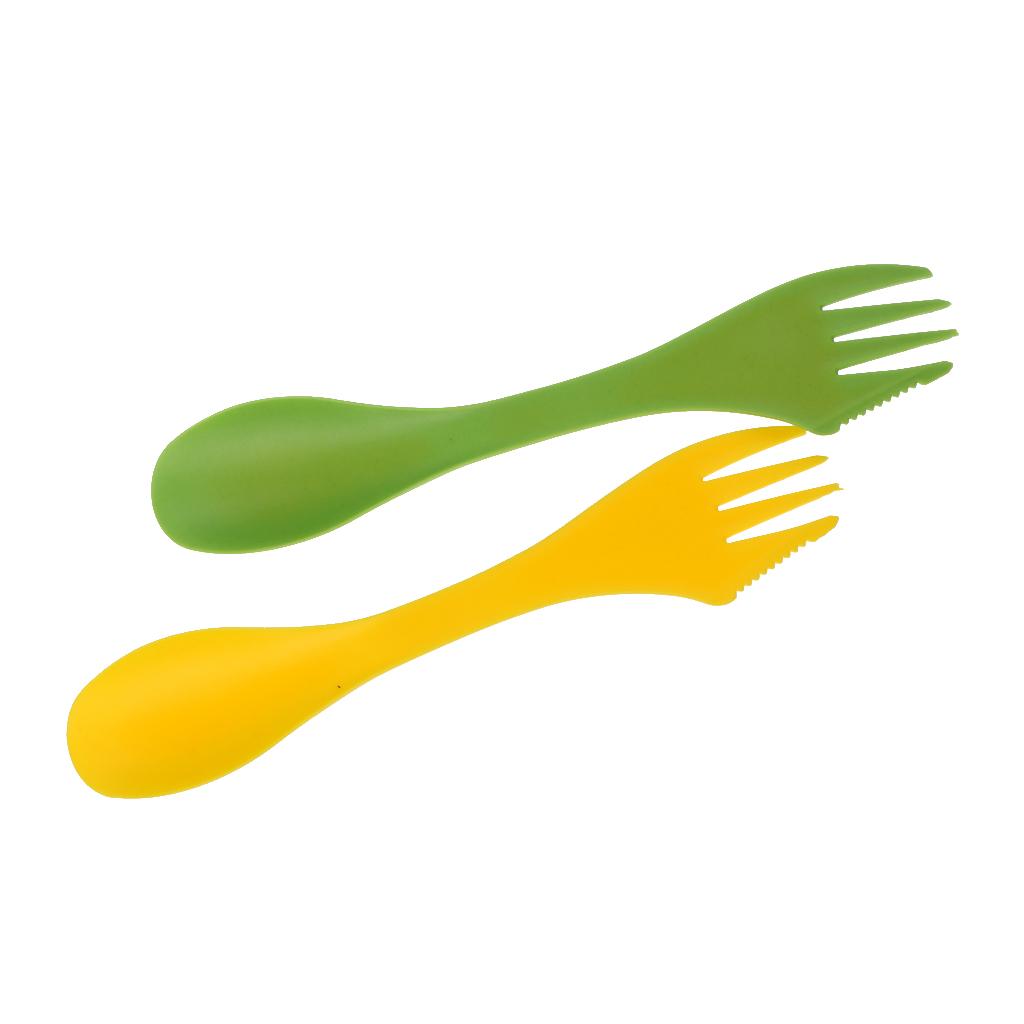 Kitchen Gadgets And Utensils - Wielofunkcyjny zestaw sztućców kempingowych (spork, widelec,